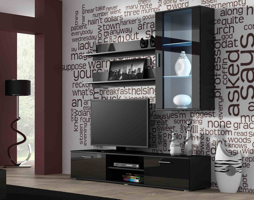 Cama set of two shelves 125cm SOHO black matte