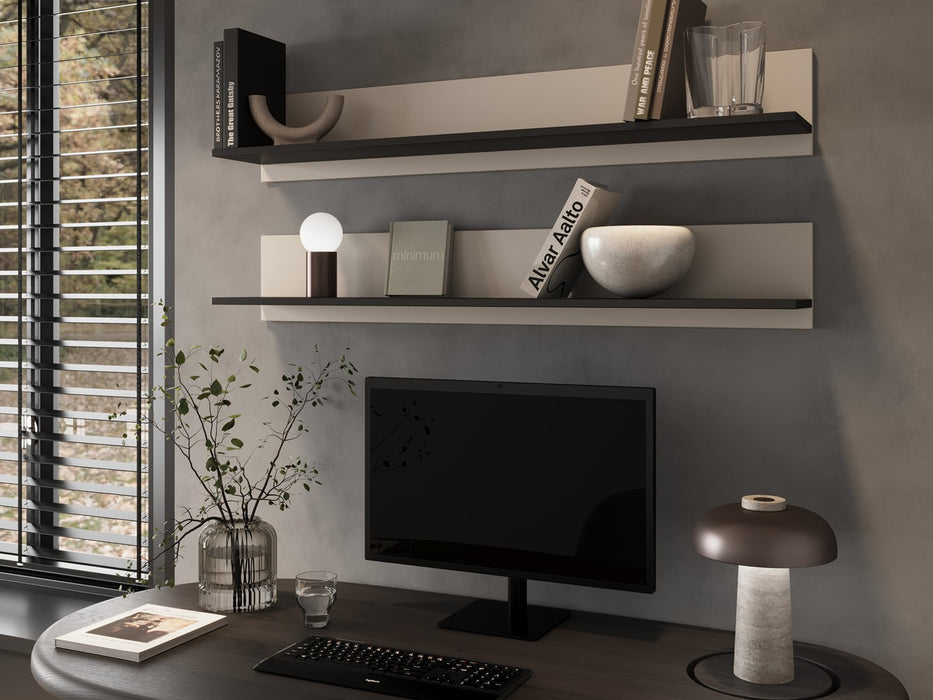 Cama 2-piece shelf SOHO 125x20x20 cashmere + black