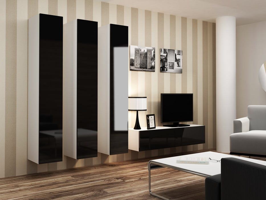 Cama Full cabinet VIGO '180' 180/40/30 white/black gloss