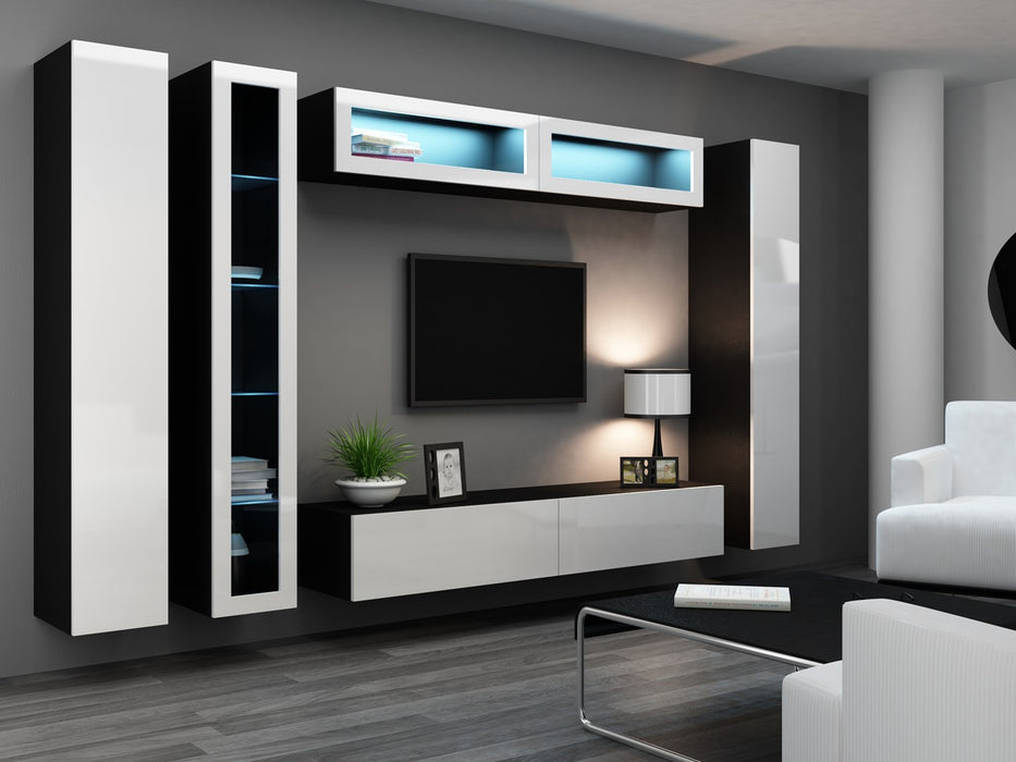 Cama Full cabinet VIGO '180' 180/40/30 white/black gloss