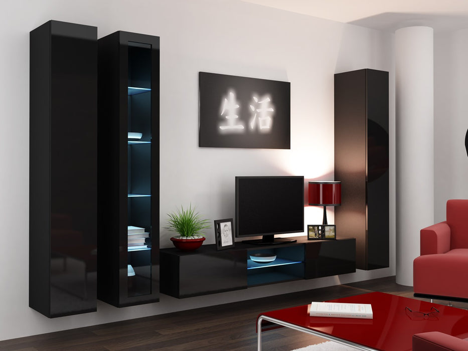 Cama Full cabinet VIGO '180' 180/40/30 black/black gloss