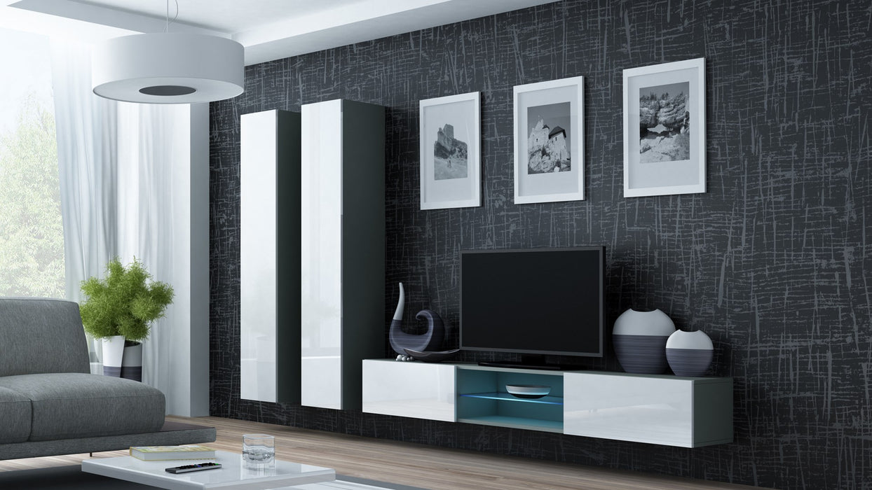 Cama Full cabinet VIGO '180' 180/40/30 grey/white gloss