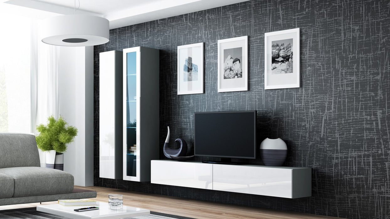 Cama Full cabinet VIGO '180' 180/40/30 grey/white gloss