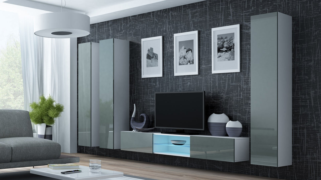 Cama Full cabinet VIGO '180' 180/40/30 white/grey gloss