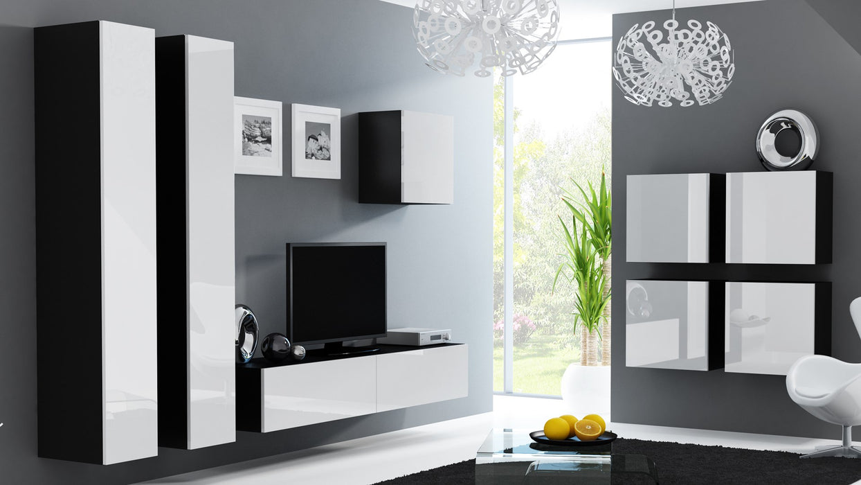 Cama Square cabinet VIGO 50/50/30 black/white gloss