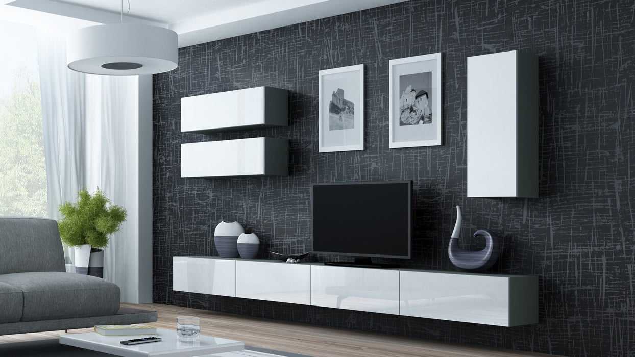 Cama Cabinet VIGO "90" full 90/35/32 grey/white gloss