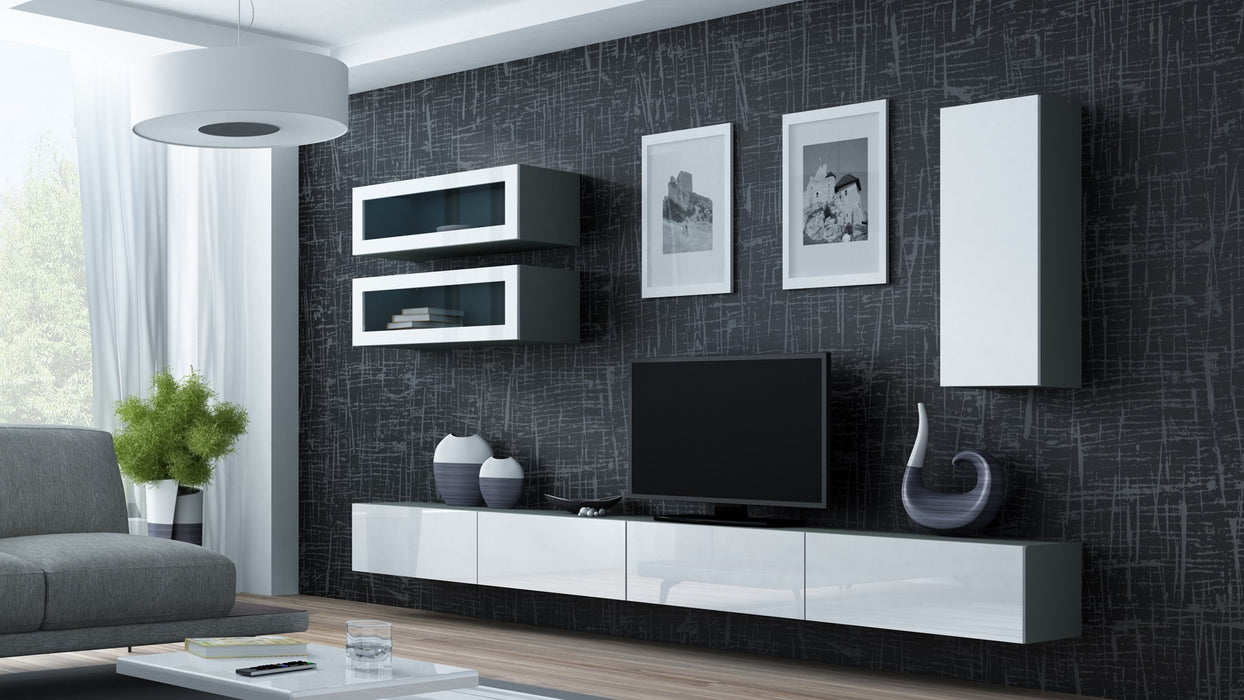 Cama Cabinet VIGO "90" full 90/35/32 grey/white gloss