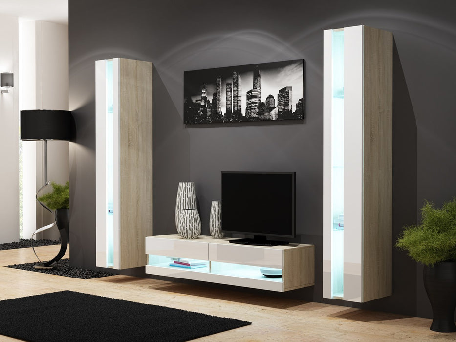 Cama Shelf unit VIGO NEW 180/40/30 sonoma/white gloss