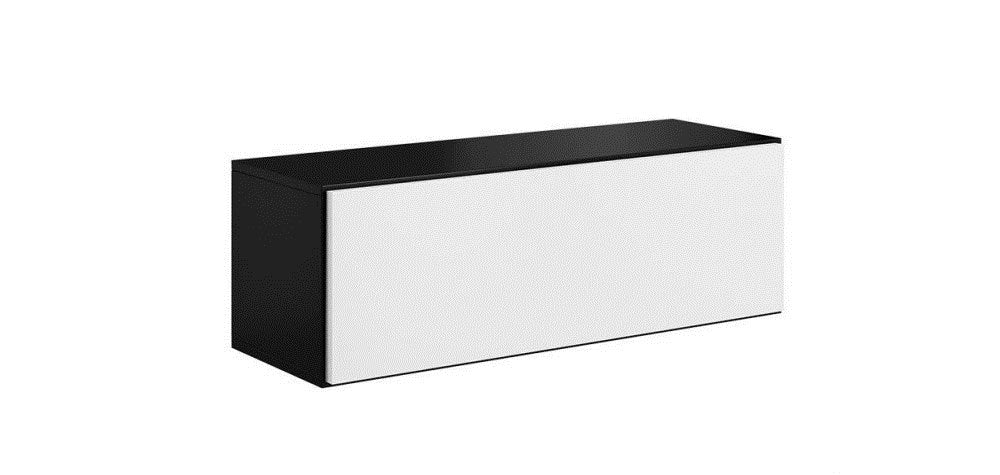 Cama full storage cabinet ROCO RO1 112/37/39 black/black/white