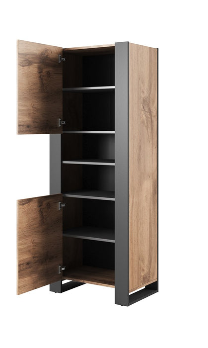 WOOD bookcase 65x40x170,5 oak wotan + anthracite