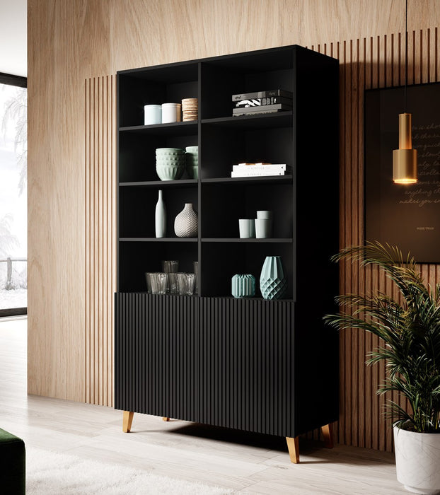 PAFOS bookcase 100x40x176.5 cm matte black