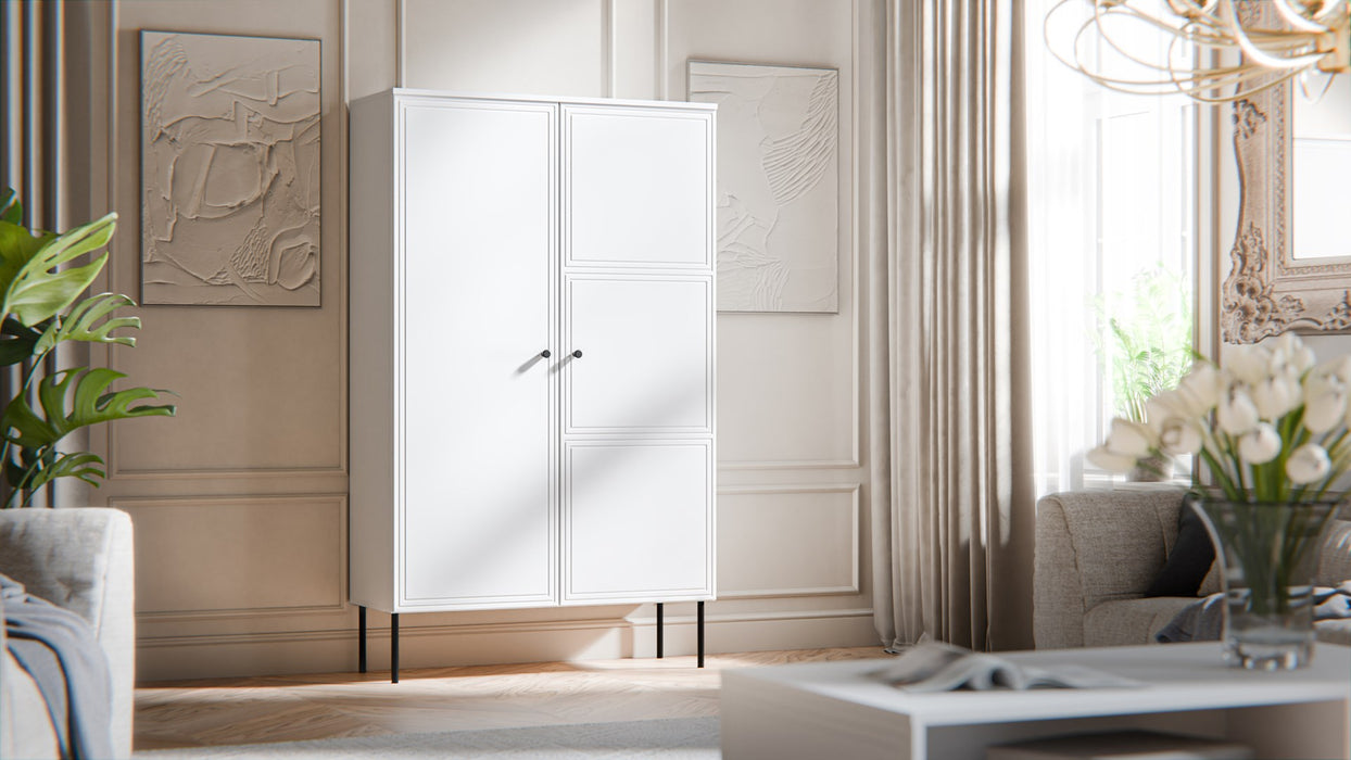 PALAZZO BIS display cabinet 100x39x166 white matt