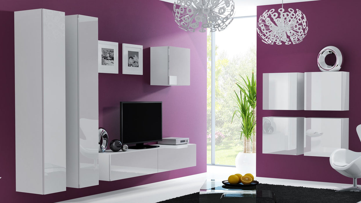 Cama TV Stand VIGO '180' 30/180/40 white/white gloss
