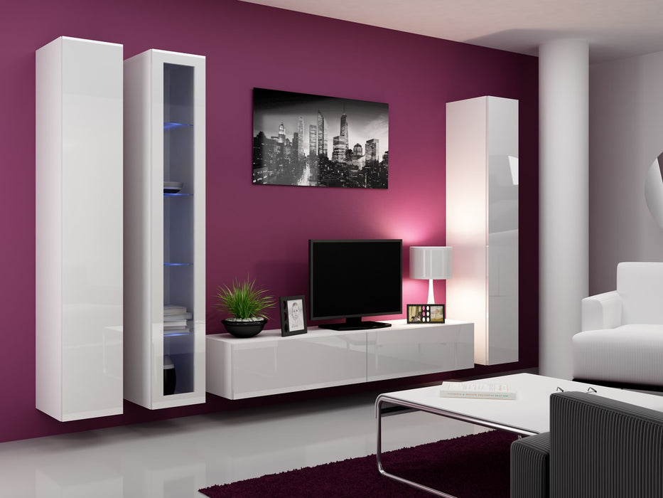 Cama TV Stand VIGO '180' 30/180/40 white/white gloss