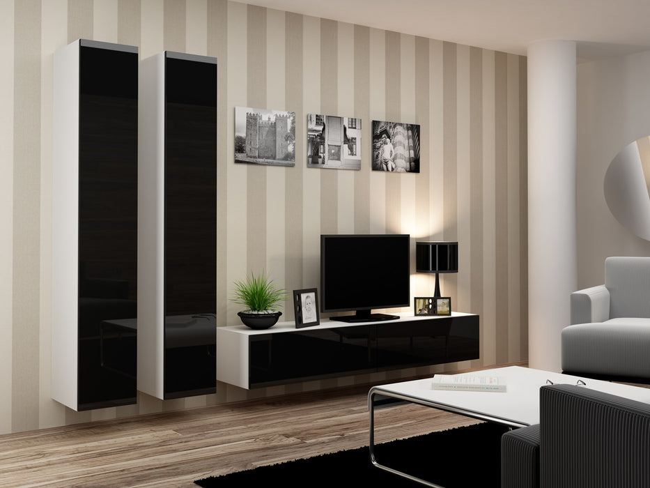 Cama TV Stand VIGO '180' 30/180/40 white/black gloss