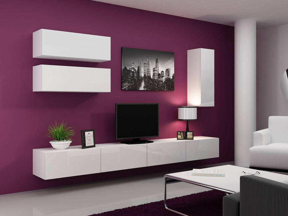 Cama TV stand VIGO 140 30/140/40 white/white gloss