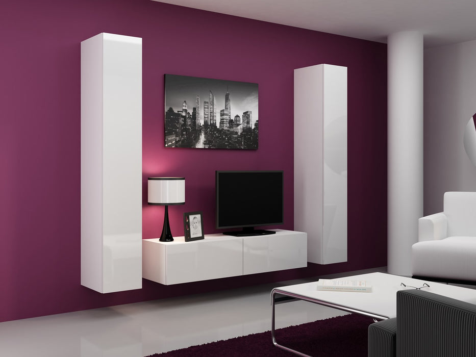 Cama TV stand VIGO 140 30/140/40 white/white gloss