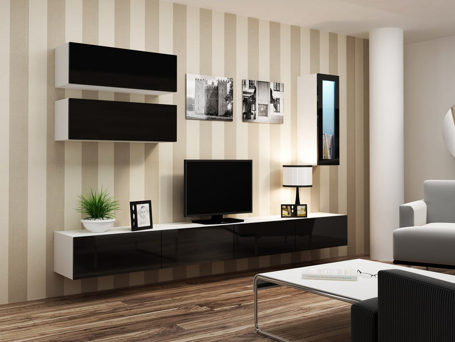 Cama TV stand VIGO 140 30/140/40 white/black gloss