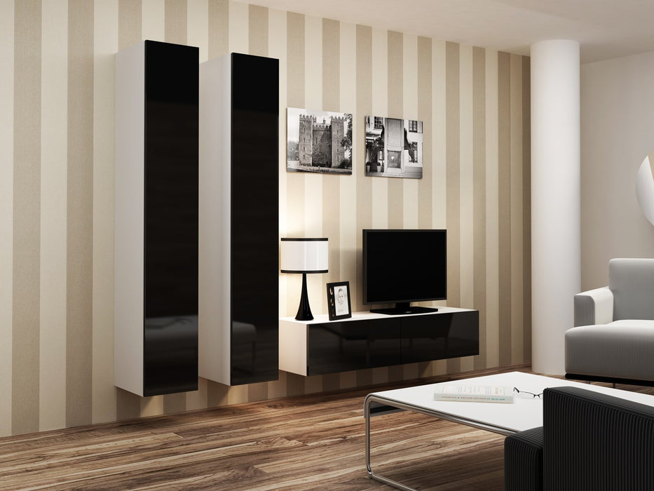 Cama TV stand VIGO 140 30/140/40 white/black gloss