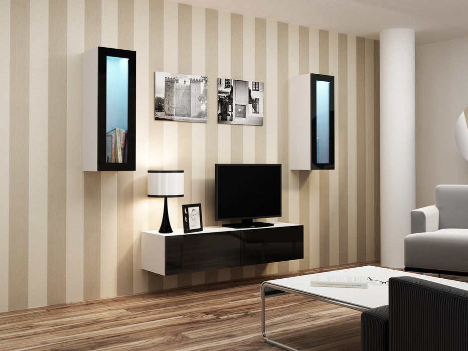 Cama TV stand VIGO 140 30/140/40 white/black gloss