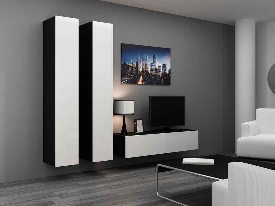 Cama TV stand VIGO 140 30/140/40 black/white gloss