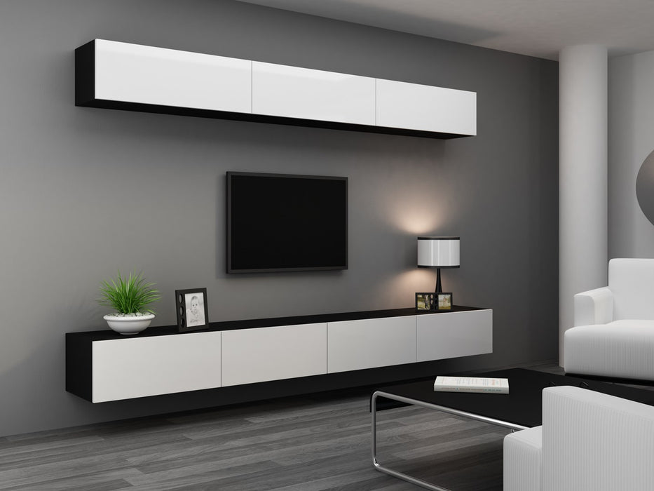 Cama TV stand VIGO 140 30/140/40 black/white gloss