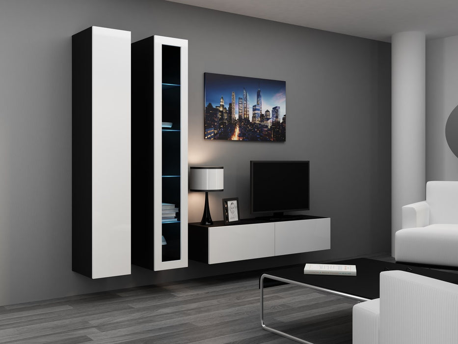 Cama TV stand VIGO 140 30/140/40 black/white gloss