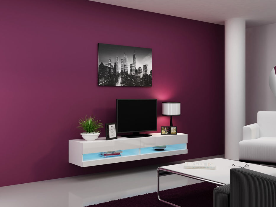 Cama TV stand VIGO NEW 30/180/40 white/white gloss
