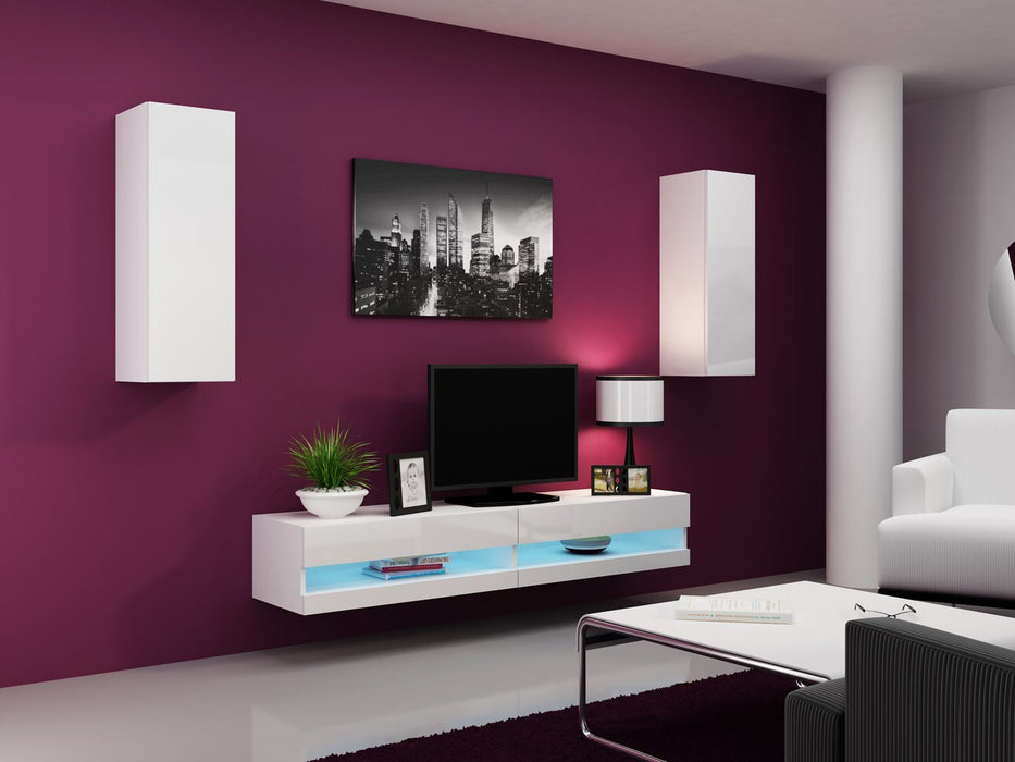 Cama TV stand VIGO NEW 30/180/40 white/white gloss