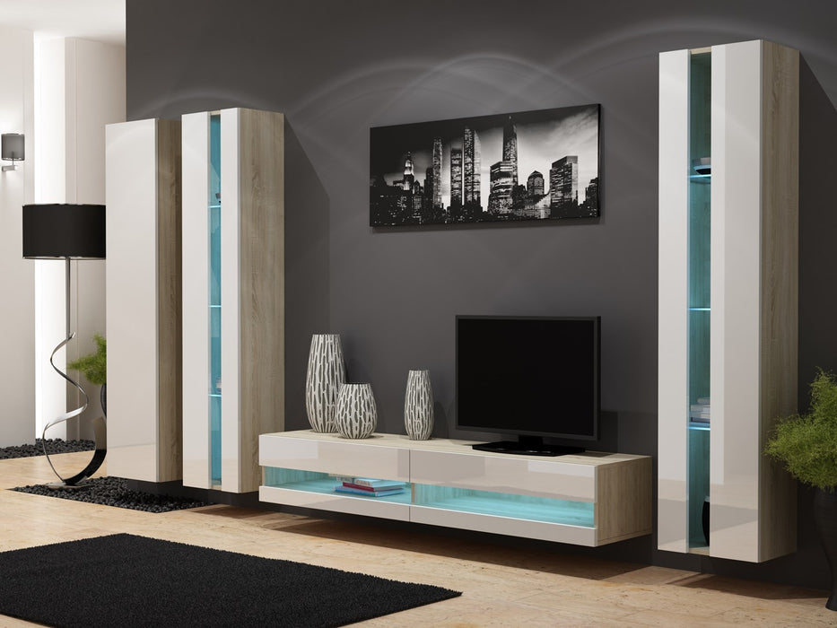 Cama TV stand VIGO NEW 30/180/40 sonoma/white gloss