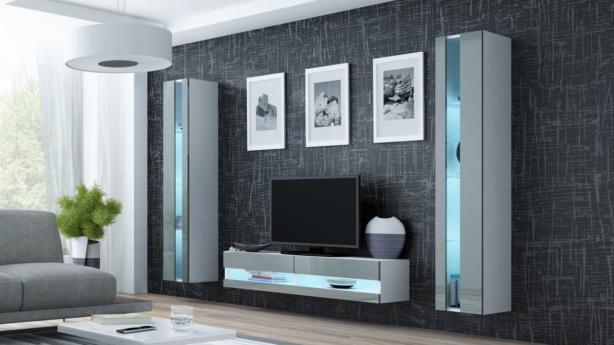Cama TV stand VIGO NEW 30/140/40 white/grey gloss