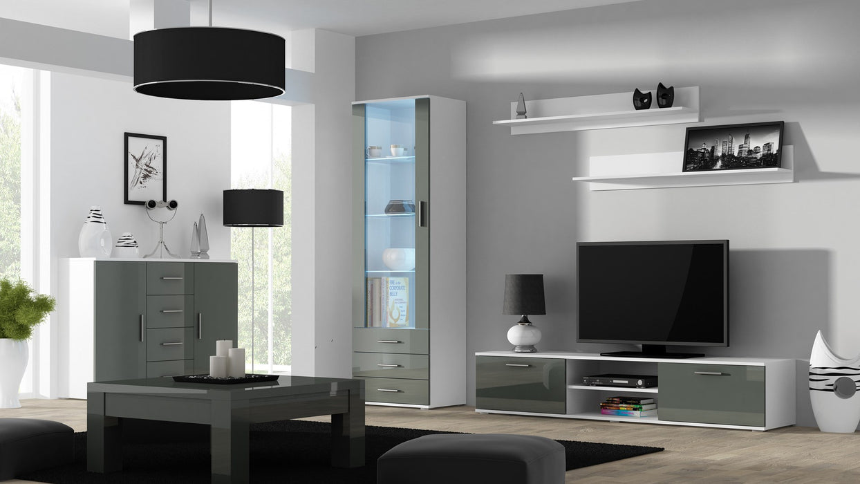 Cama TV stand SOHO 180 white/grey gloss