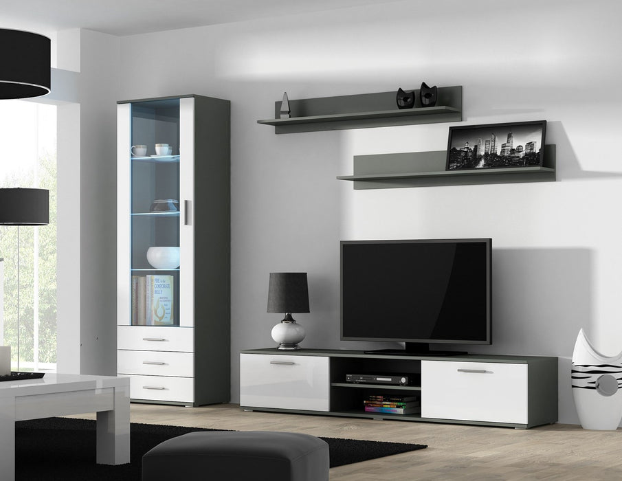 Cama TV stand SOHO 180 grey/white gloss