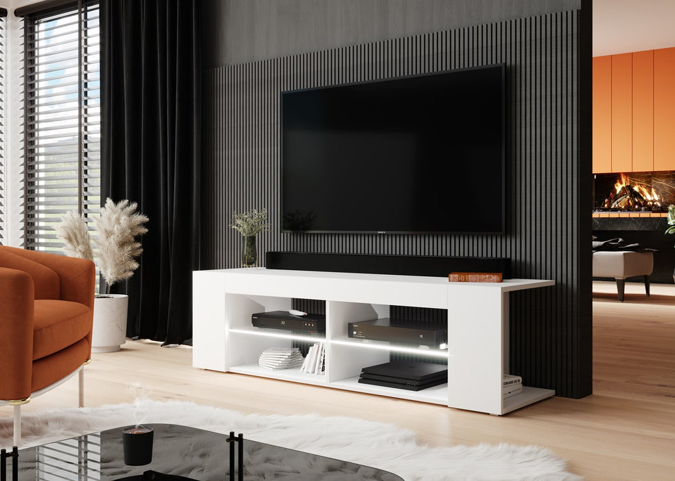 Cama TV cabinet RTV TEXAS 50/134/40 white/white gloss