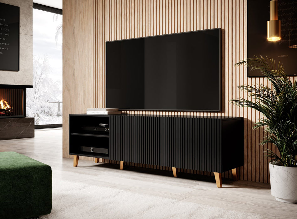 Cama RTV cabinet PAFOS 150x42x52 Black matt