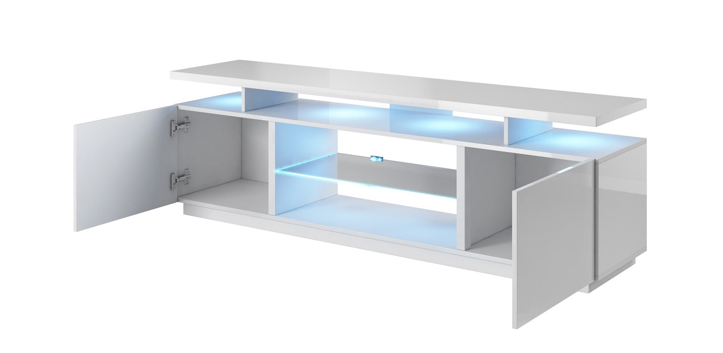 RTV cabinet EVA 180x40x56 white/white glossy