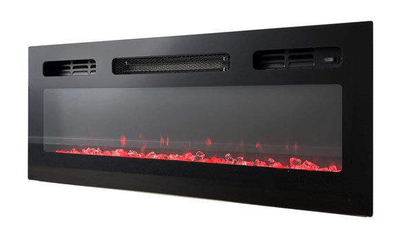 RTV EVA cabinet with electric fireplace 180x40x52 cm white/gloss white