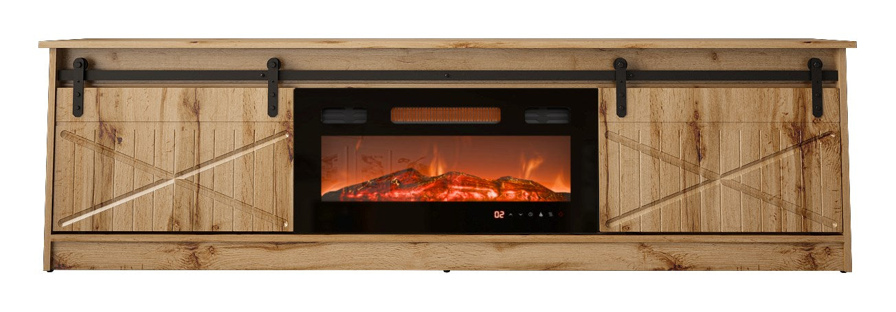 RTV GRANERO + fireplace cabinet 200x56.7x35 oak wotan