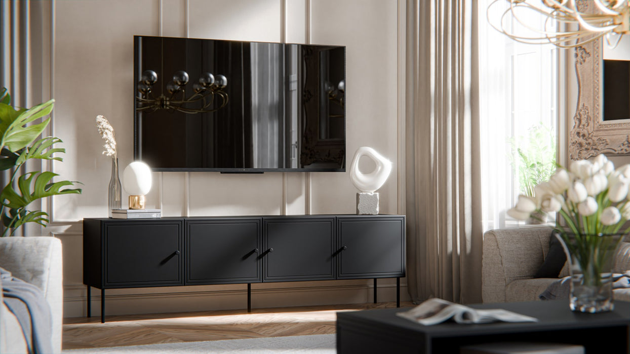 Cama 4D RTV cabinet PALAZZO BIS 201x40x60 black matt