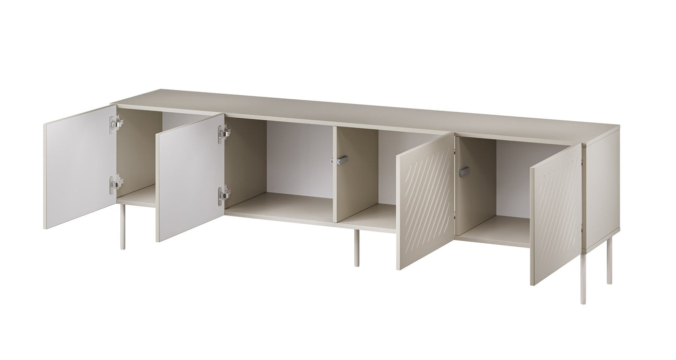 RTV cabinet SIENA 200x40x60 cashmere matt