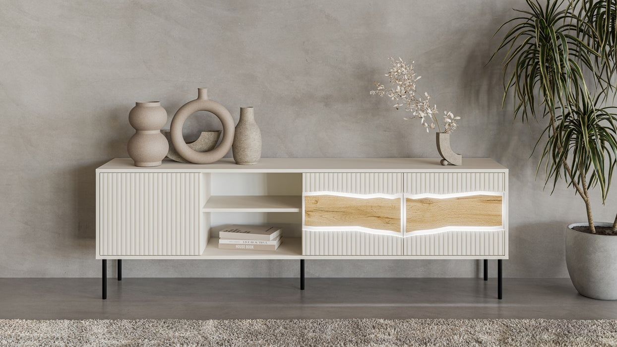 Cama INSERTO 3D1W TV cabinet 190x40x61.5 cashmere + LED