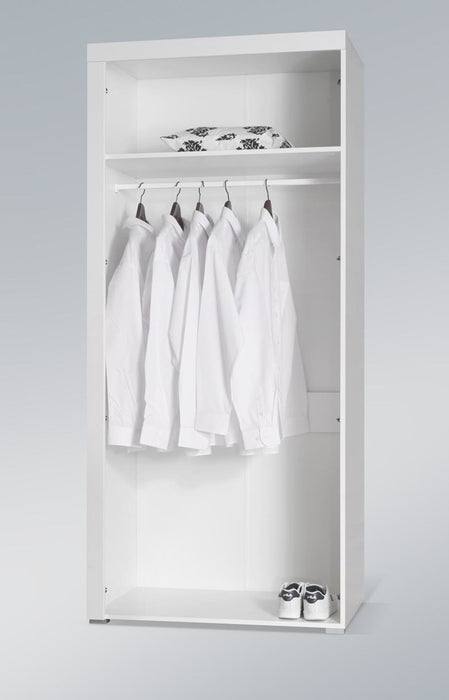 Cama wardrobe SAMBA white/black gloss