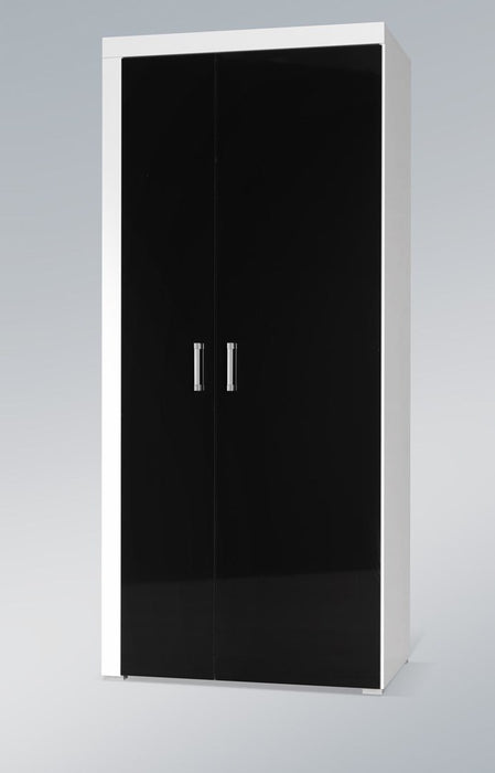Cama wardrobe SAMBA white/black gloss