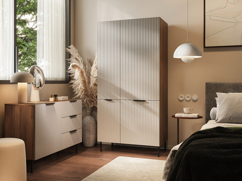 Cama 5 ALMERA wardrobe 90x52x185 walnut/cashmere