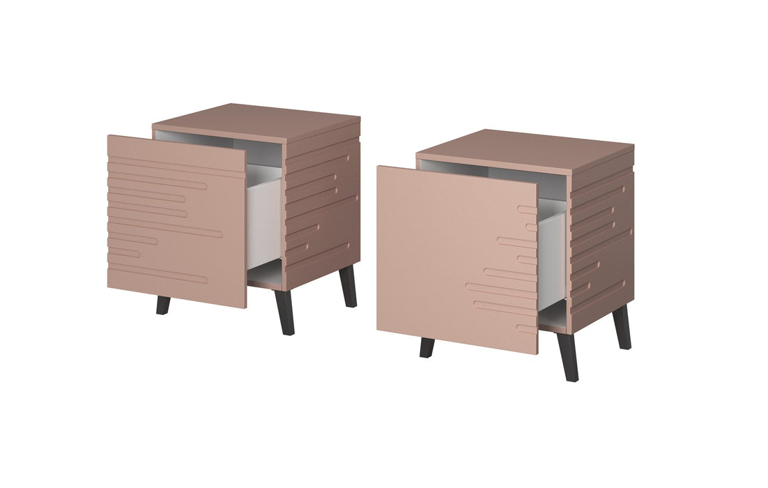 Cama bedside cabinet NOVA 44x40x52 pink matt