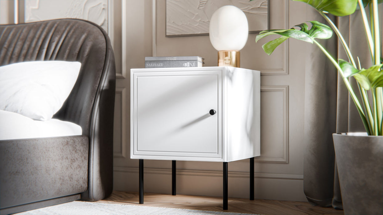 Bedside table 2 pcs PALAZZO BIS 45x39xH59 white matt