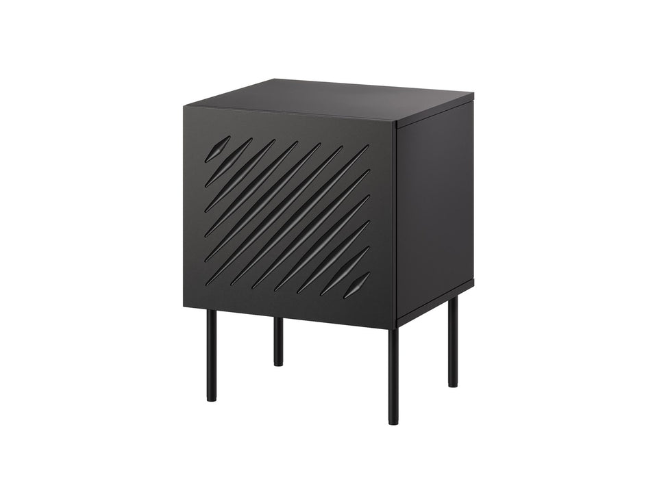 Bedside table 2 pcs. SIENA 44.5x40x59 black matt