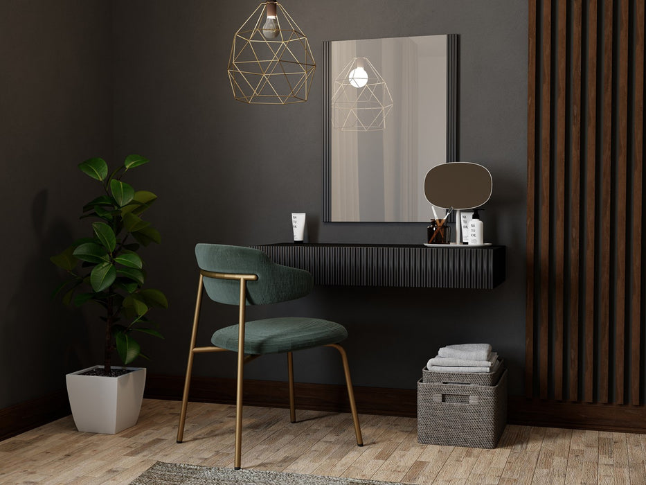 Dressing table with mirror PAFOS 80x41.6x100 mat black