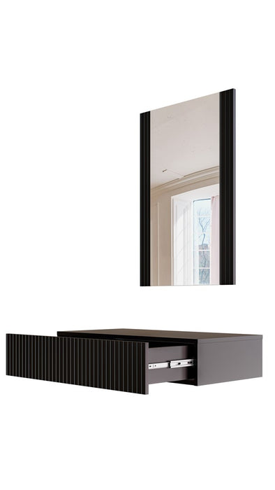 Dressing table with mirror PAFOS 80x41.6x100 mat black