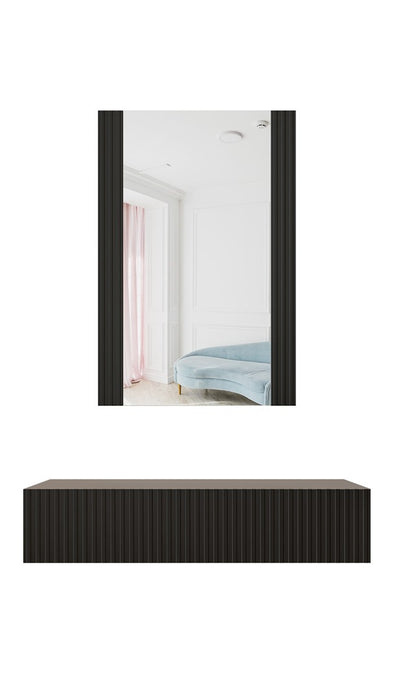 Dressing table with mirror PAFOS 80x41.6x100 mat black